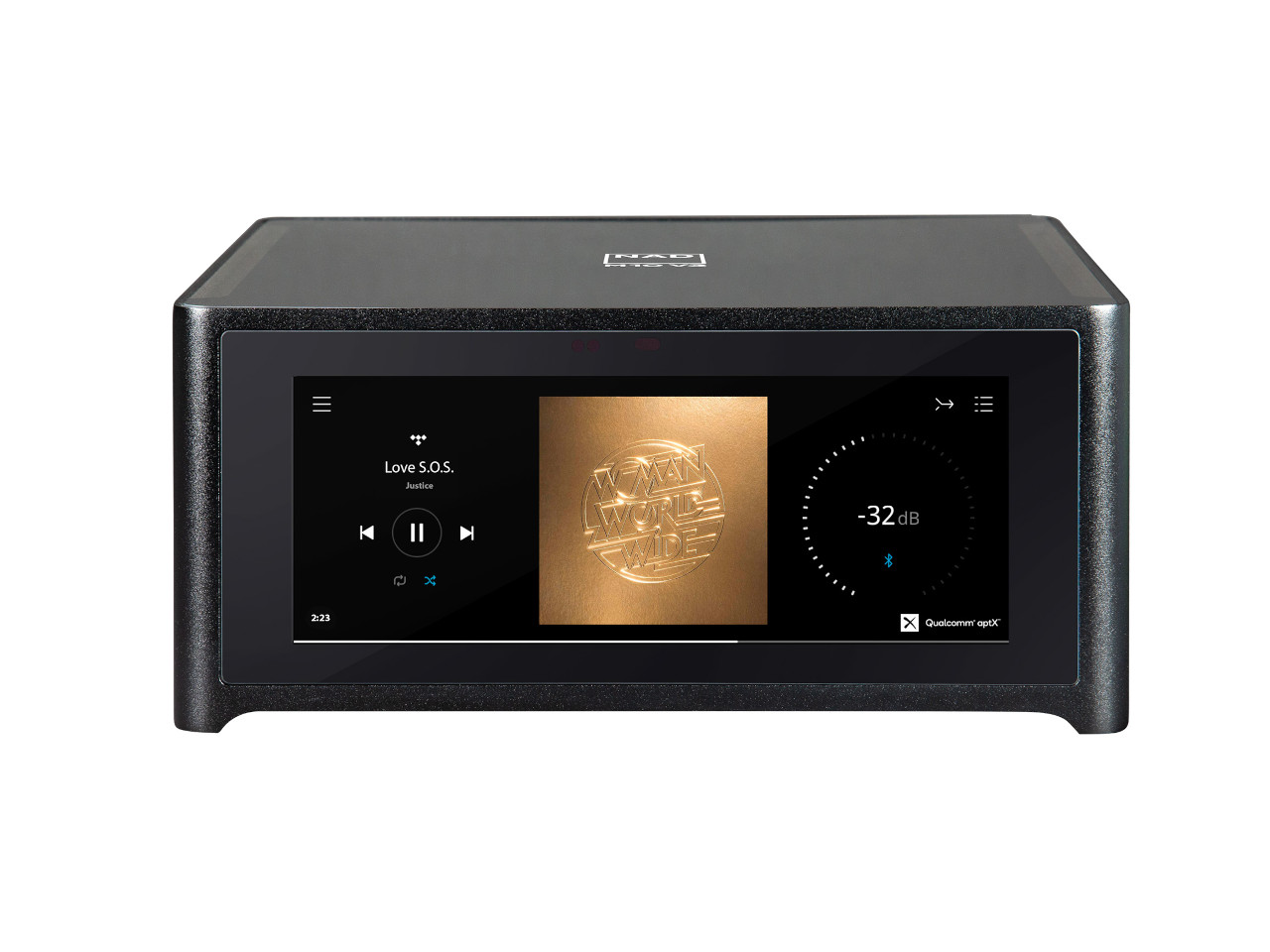 Kompaktlautsprecher, Digitaler Verstärker, Touchscreen, Schwarz, Bluetooth