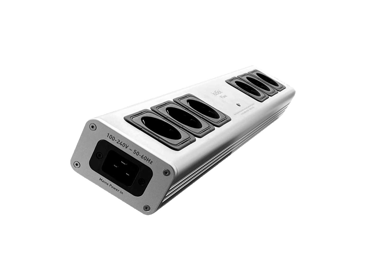 Mehrfachsteckdpunkt, Steckdosenleiste, 5-fach, Metallgehäuse, Universaleingang