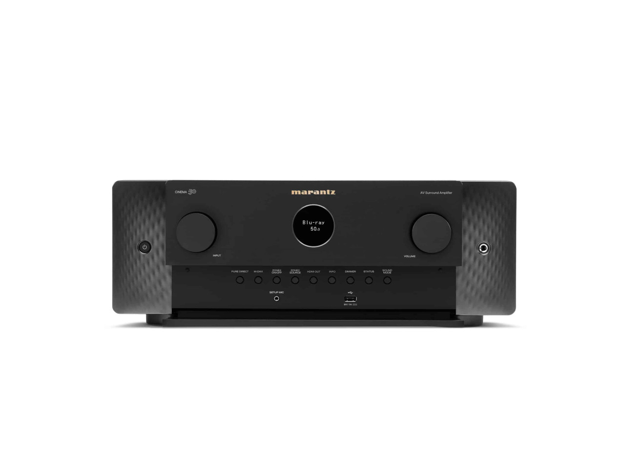 AV-Receiver, HiFi-Verstärker, Schwarz, Kompakt-Design, Lautstärkeregler