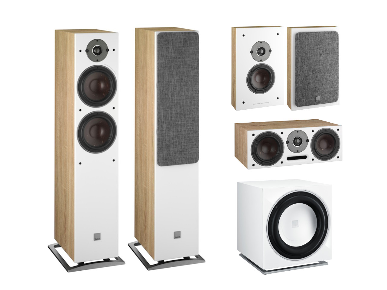 lautsprecher, standlautsprecher, holzoptik, weiss, subwoofer