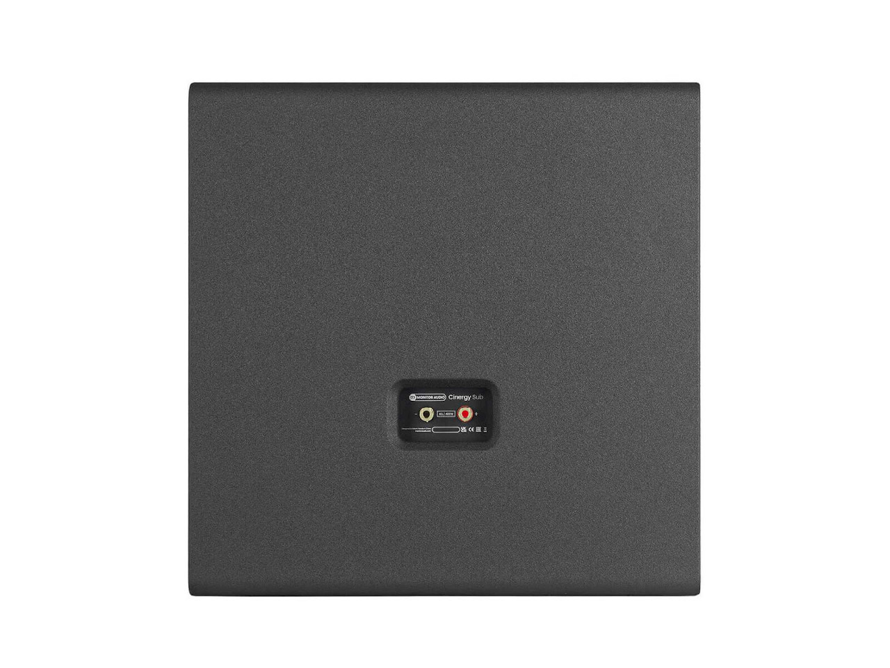 lautsprecher, subwoofer, grau, rückseite, rca anschlüsse