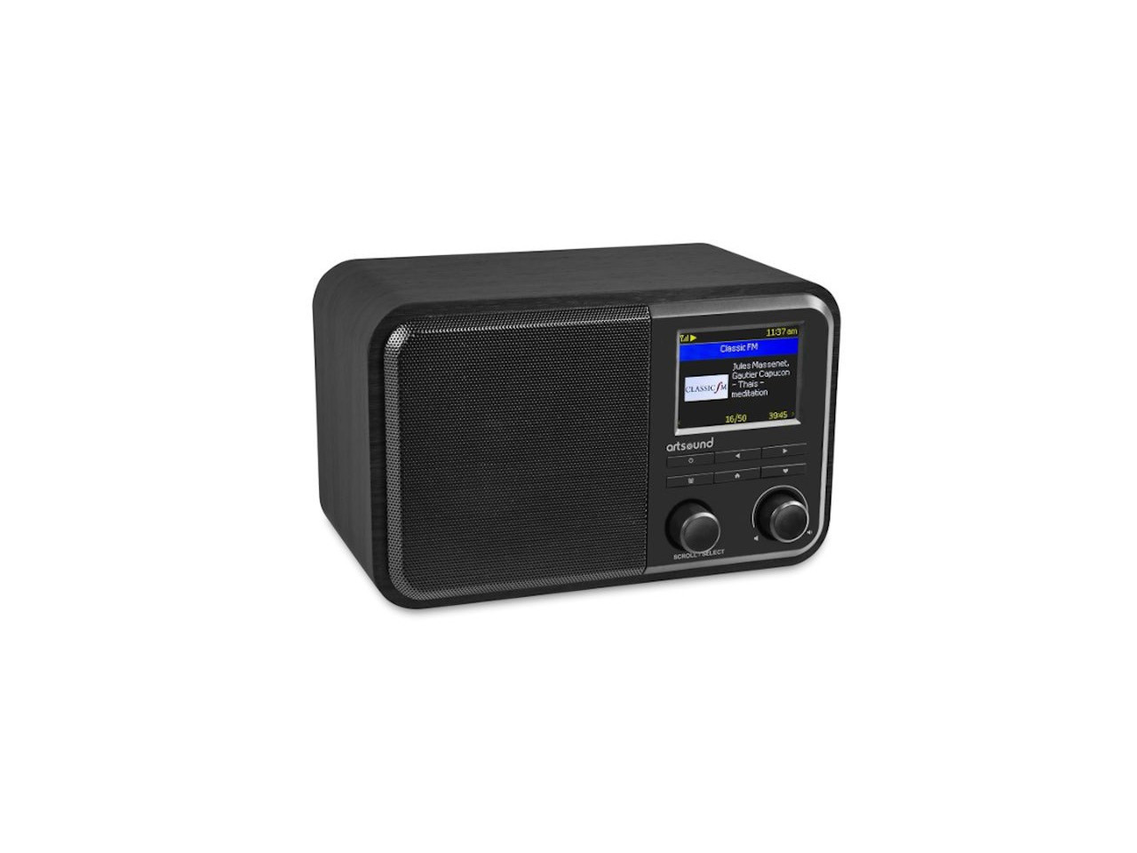 portables Radio, digitale Anzeige, AM/FM-Radio, schwarz, Lautsprechergitter