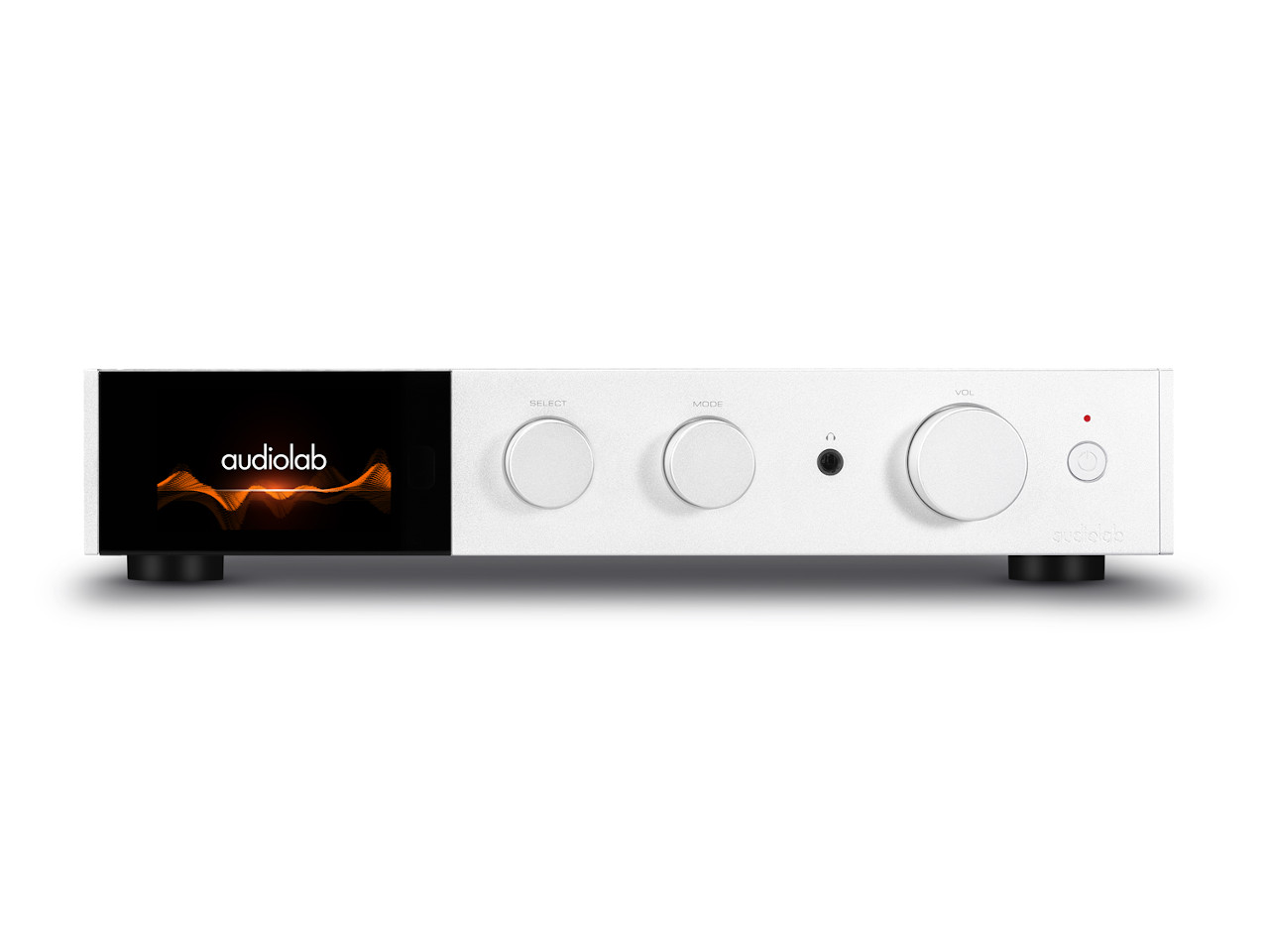 Stereo-Verstärker, Audio-Verstärker,  integrierter Verstärker, Silber, Bedienelemente
