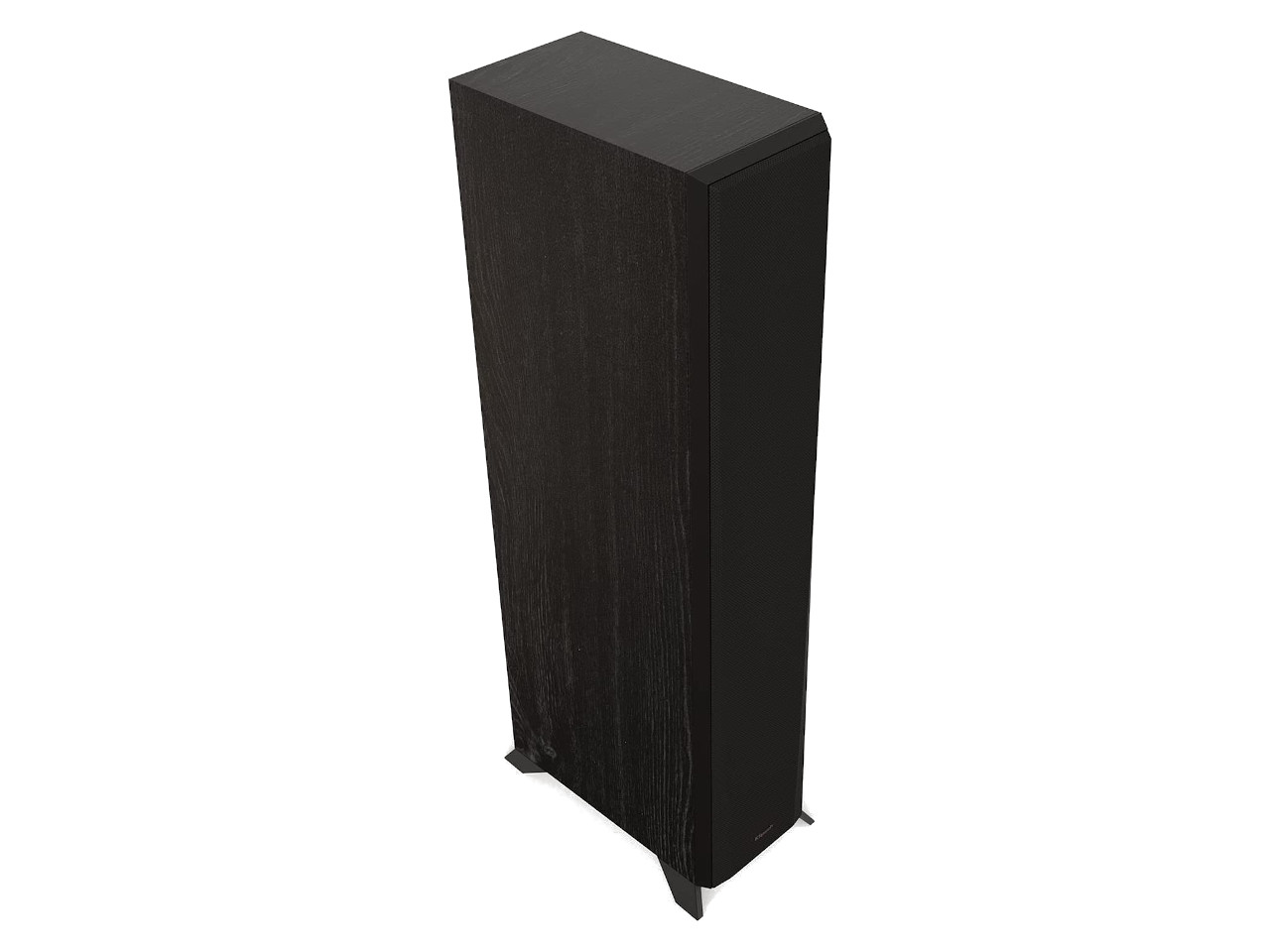 Stand-alone Lautsprecher, Standfußlautsprecher, Schwarze Holzoptik, hoher Lautsprecher, schwarzer Korpus