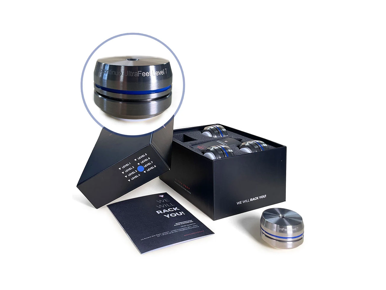 Kopfhörer-ähnlich, Kabelloses System, Metallkappe, Blue Ring, Lieferumfang