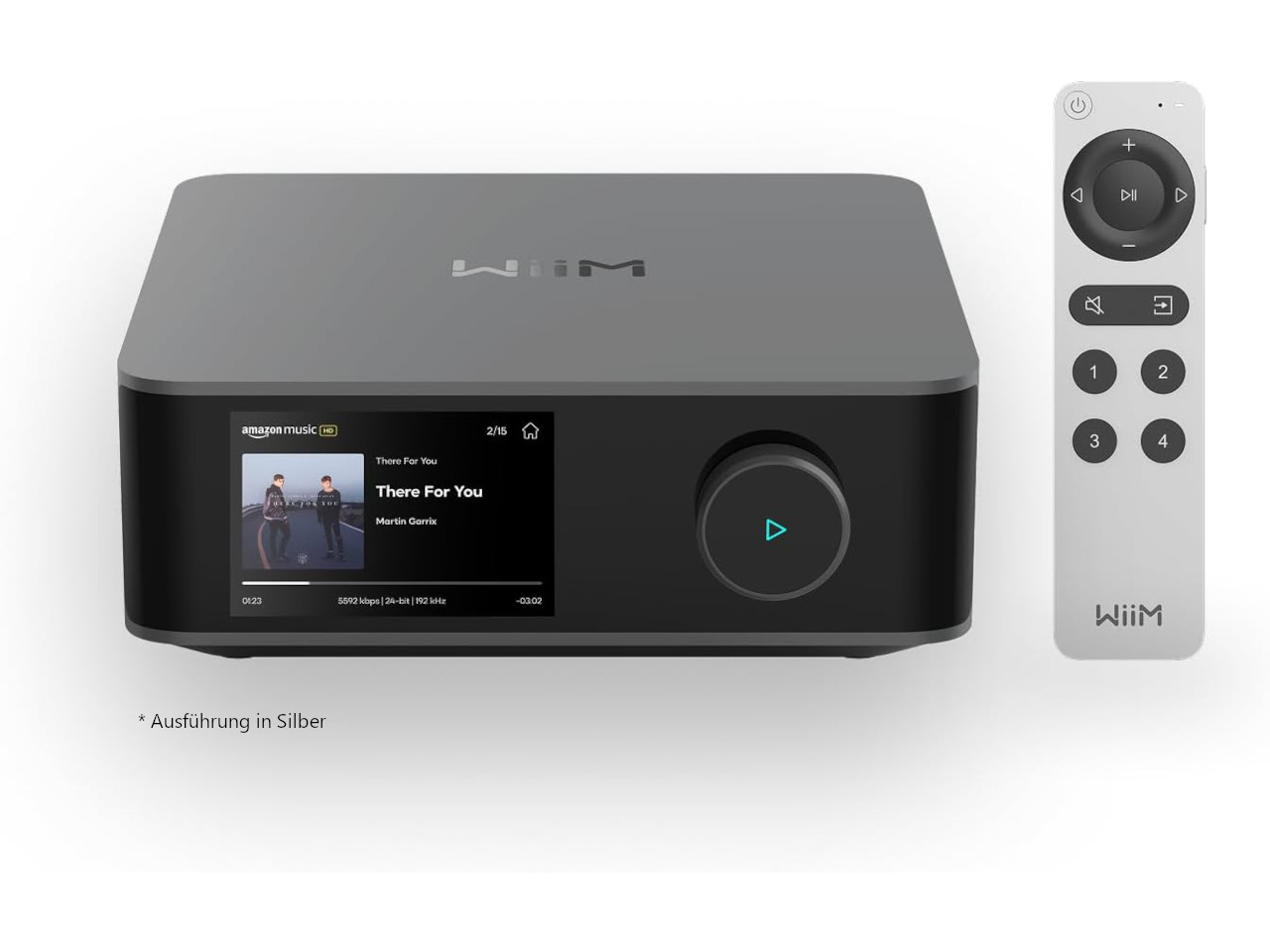 Kompakt-Player, Medienplayer, Silber, LED-Display, Fernbedienung