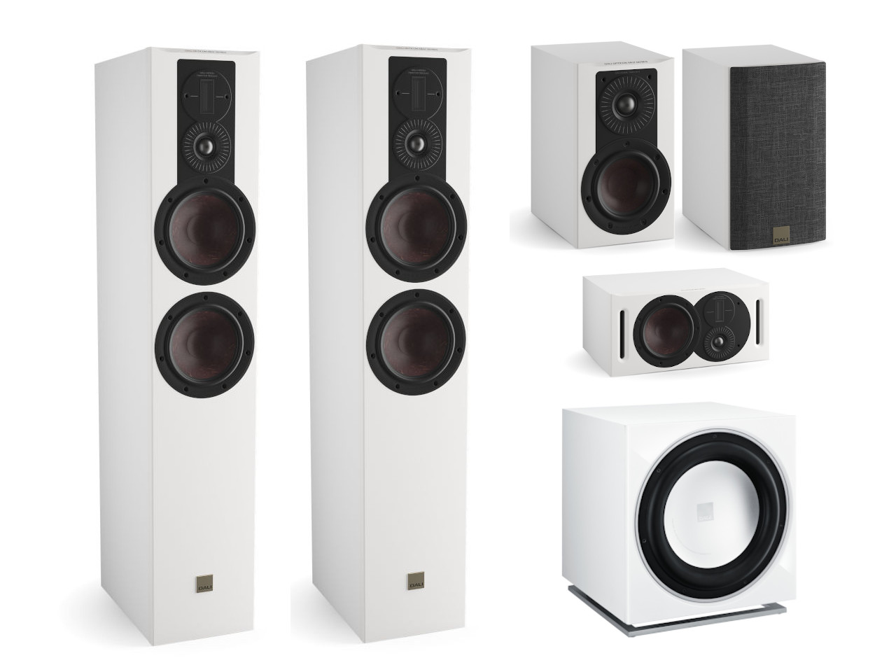 Lautsprecher, HiFi-Speaker, 3-Wege-Lautsprecher, Kompakt-Subwoofer, Schwarz-Weiß-Design
