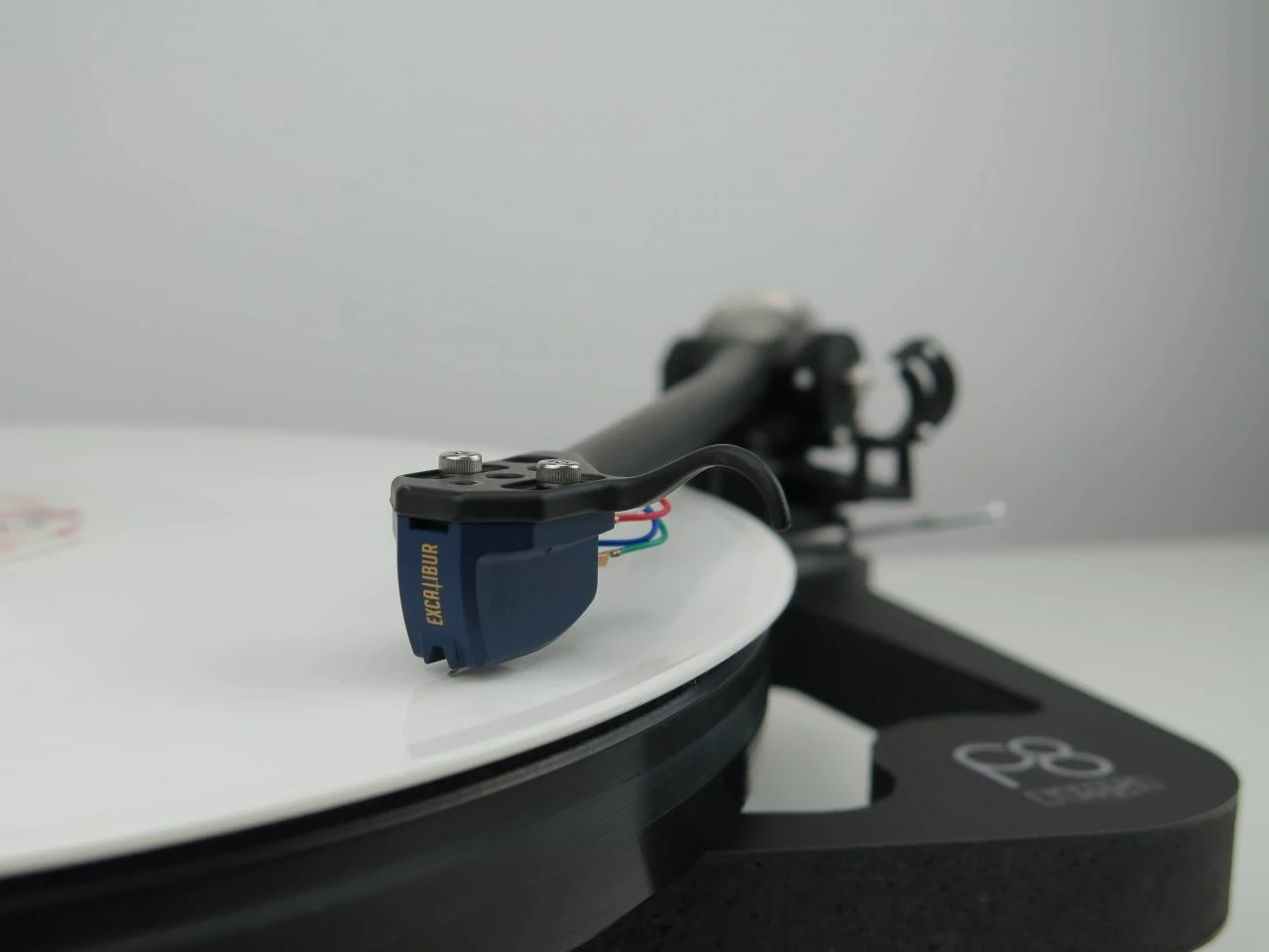 Turntable, Schallplatte, Tonarm, Cartridge, Blau