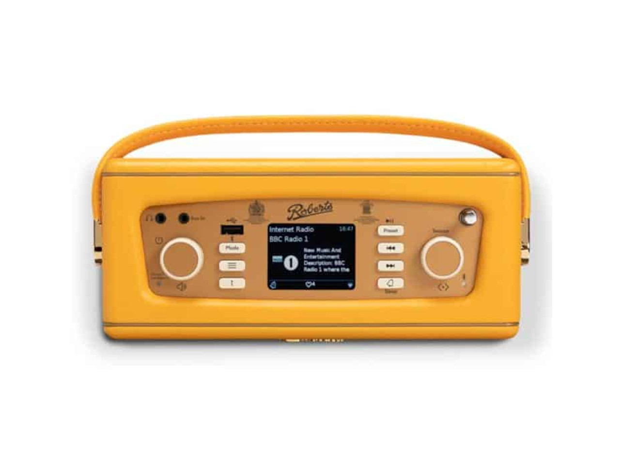 radio, portabel, gelb, digitalanzeige, Tragegriff
