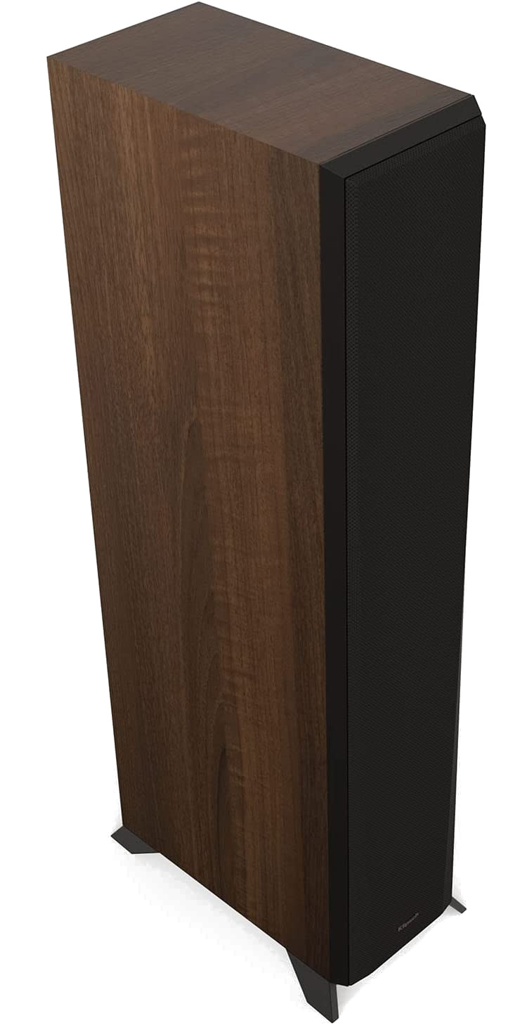 Holzoptik, Standlautsprecher, Flacher Lautsprecher, Schwarz, Holzfurnier