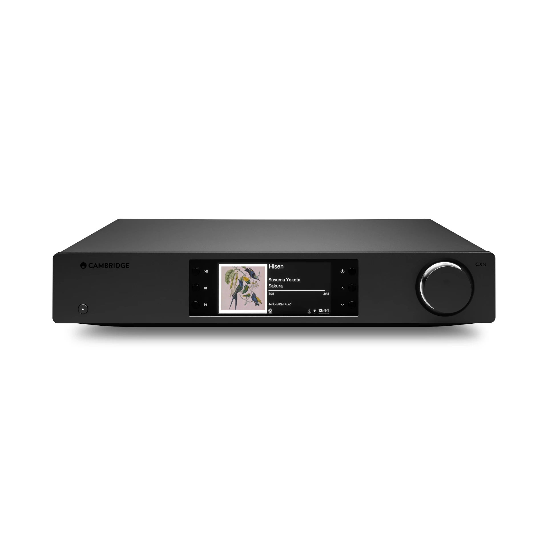 Hifi-Verstärker, Netzwerk-Streamer, CD-Slot?, Touch-Display, Rahmendesign, Schwarz