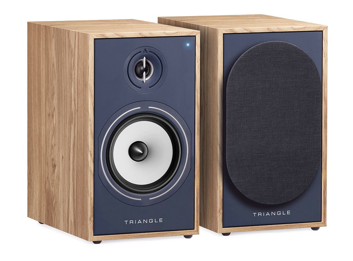 Lautsprecher, Stereo-Lautsprecher, Holzgehäuse, Blau, Standlautsprecher