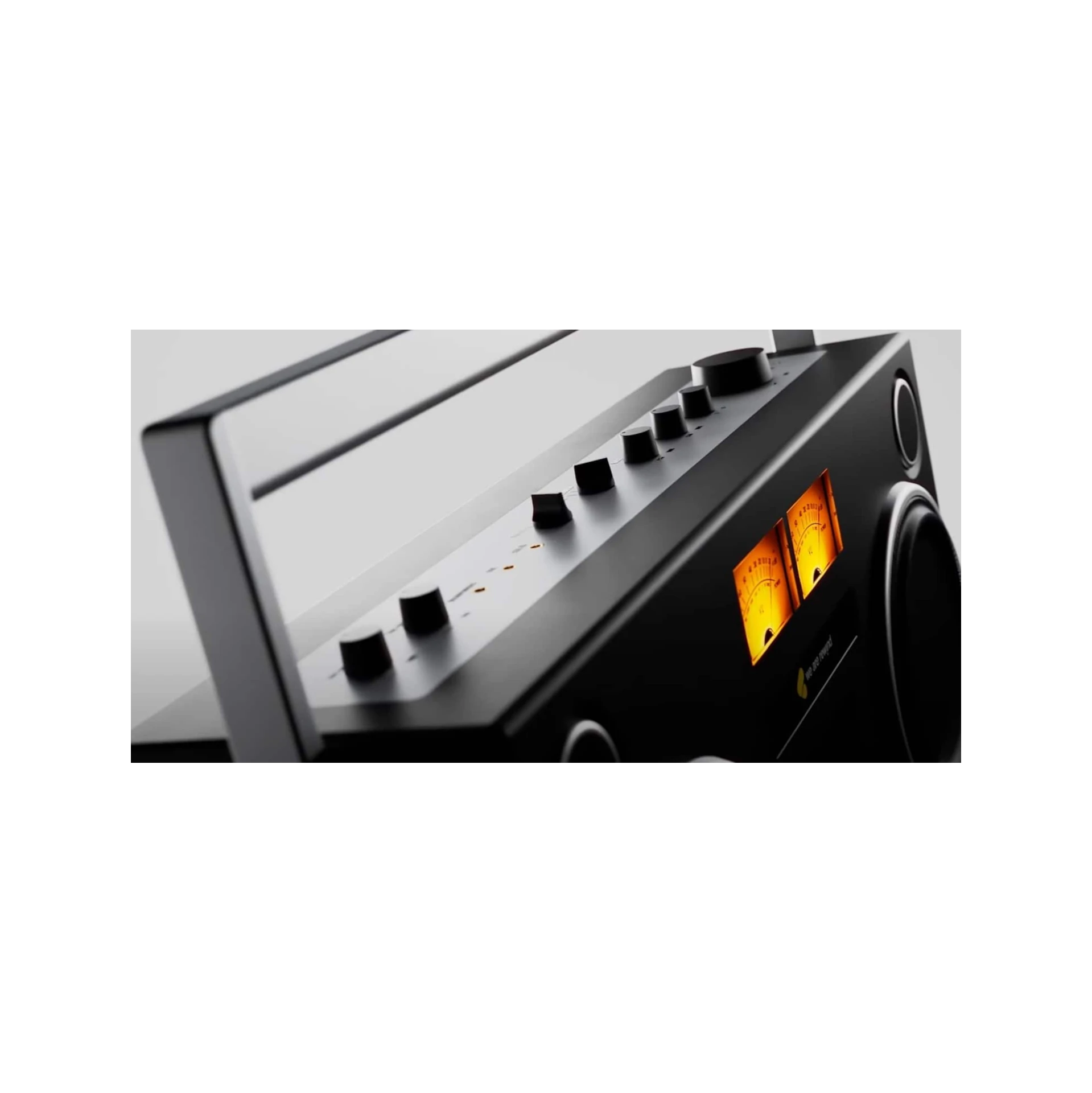 Stereo, Verstärker, Vintage, Knöpfe, Meter