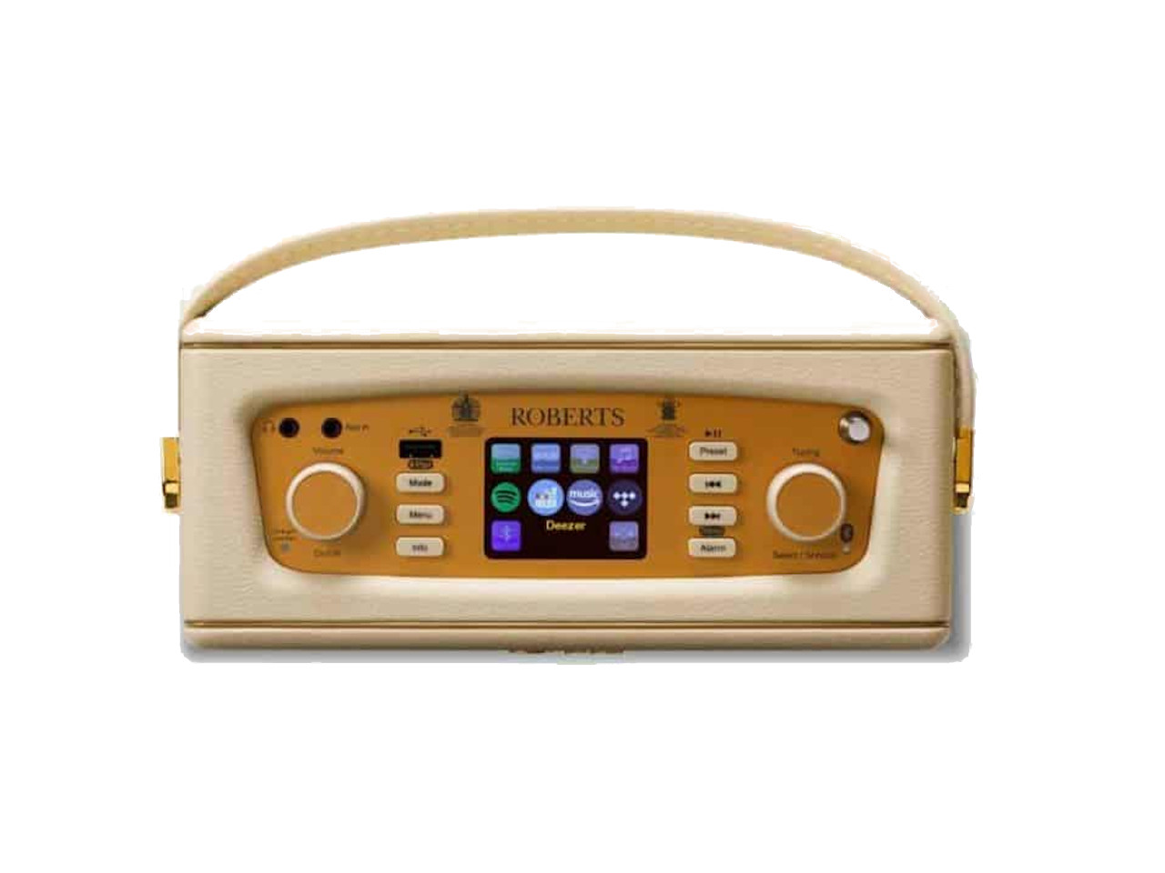 radio, portables, gold, plastic, Tragegriff