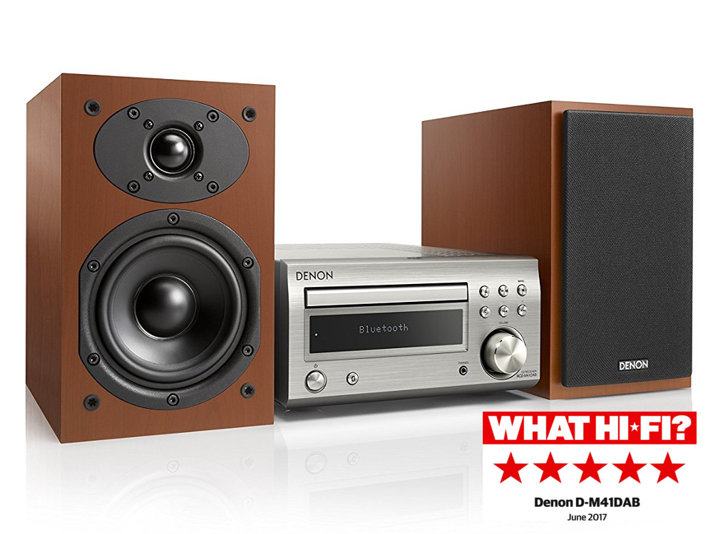 denon_d41dab_silber_kirsch_1 HiFi-System mit CD, Bluetooth und UKW/DAB/DAB+-Radio