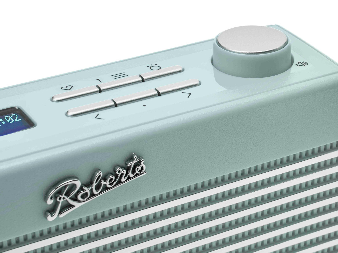 Radiogrill, Retro-Radio, Küchenradio, Radio-Design, Grau mint