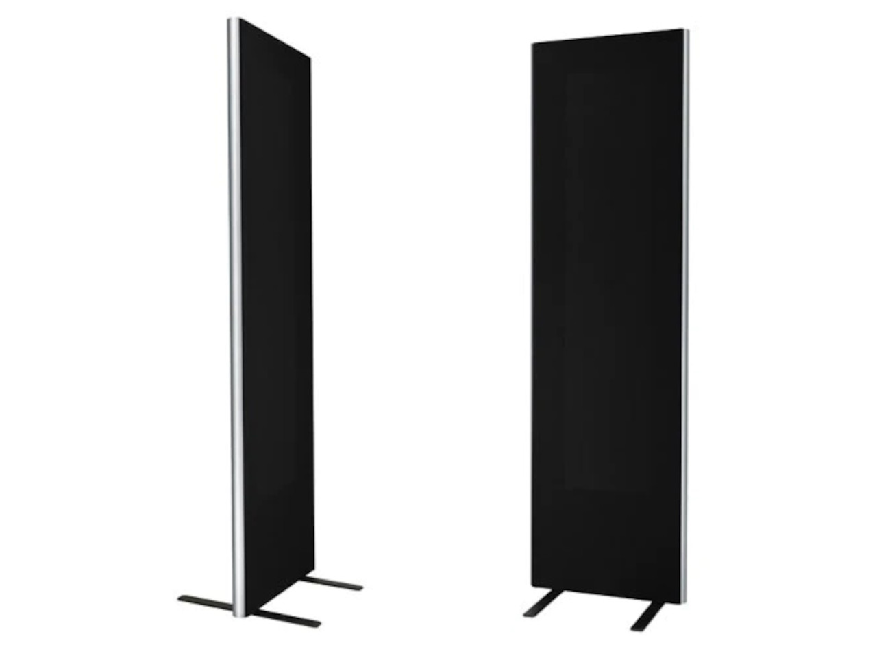 Standfuß, Lautsprecher, Schwarz, Hochformat, Schwarzglaspanel