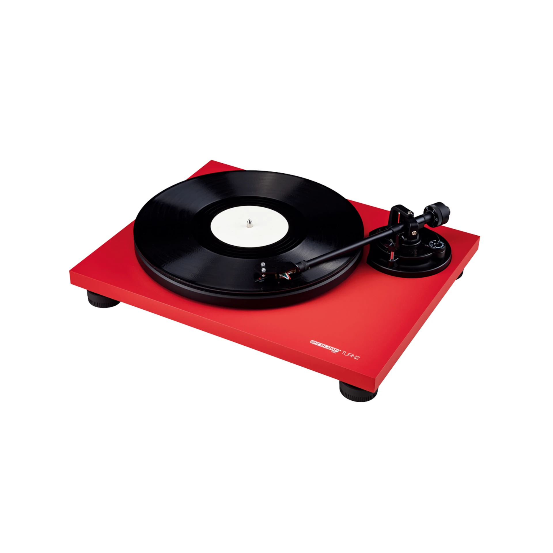 Plattenspieler, Turntable, Vinyl, Rot, Mikro-Schmaler Arm
