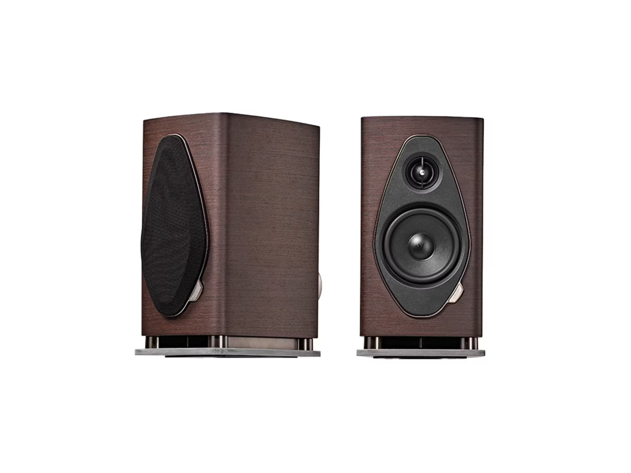 stereo-Lautsprecher, Regal-Lautsprecher, Holzoptik, Zwei-Wege-System, Gehäuse ohne Frontgitter