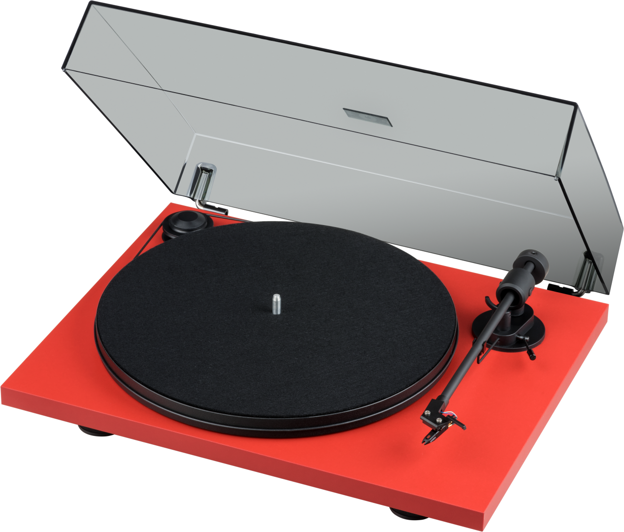 Plattenspieler, Turntable, Rot, Platte, Tonarm
