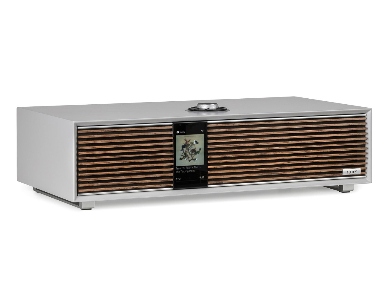 radio, stereo, holzlamellen, midcentury, lautsprecher