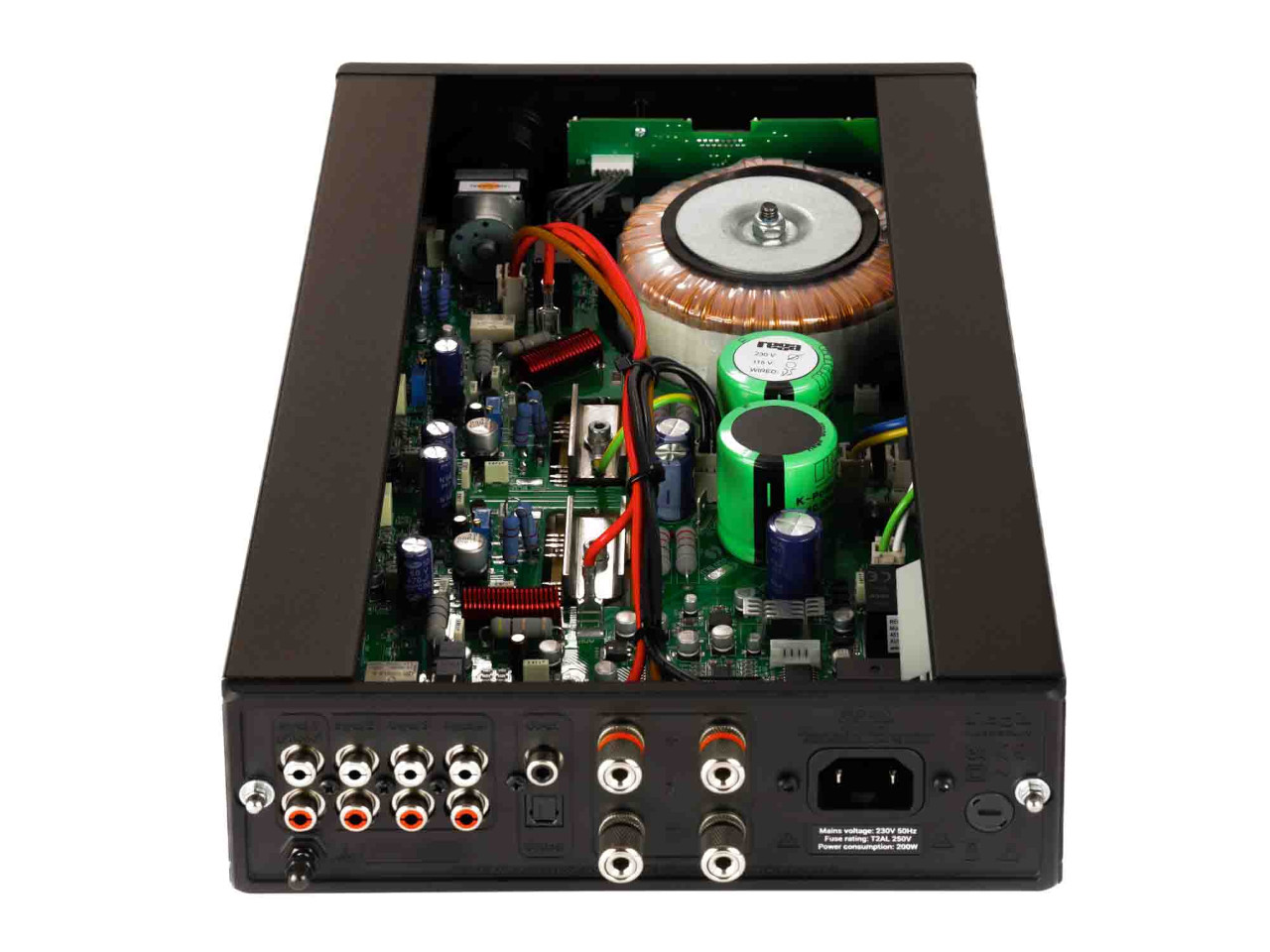 Stromversorgung, Hardware-Innenleben, Spule, Kondensatoren, Kabelsalat