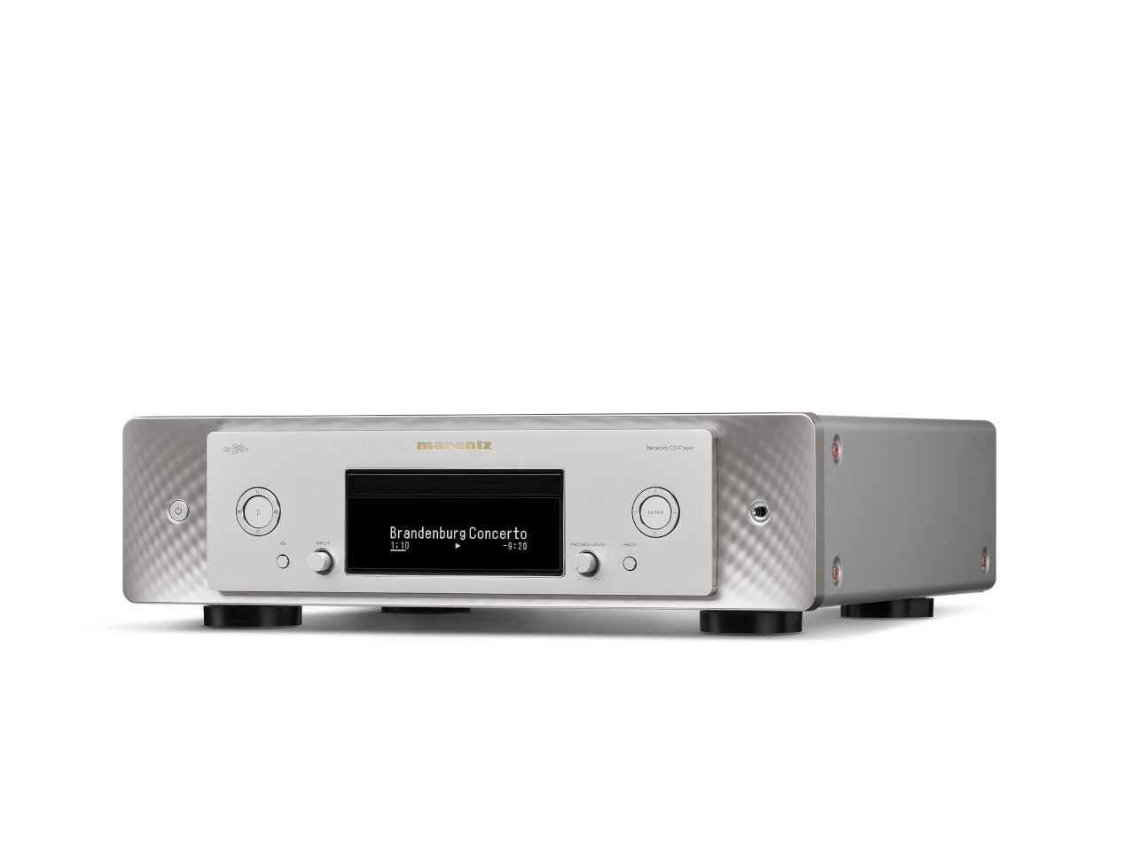 stereoanlage, netzwerk-player, cd-player, silber, haptik-alu