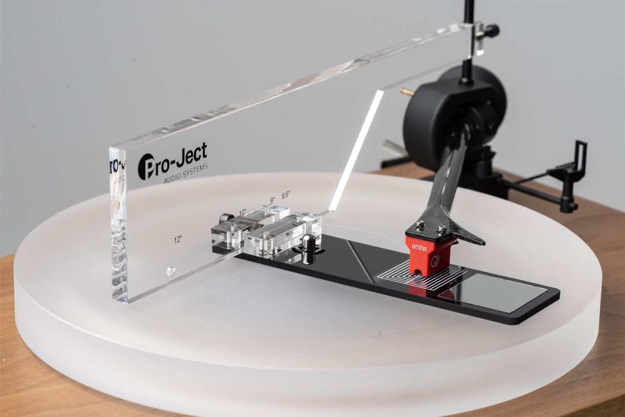 Drehteller, Tonarm, Phono-Kartusche, Display-Stativ, klar Acryl