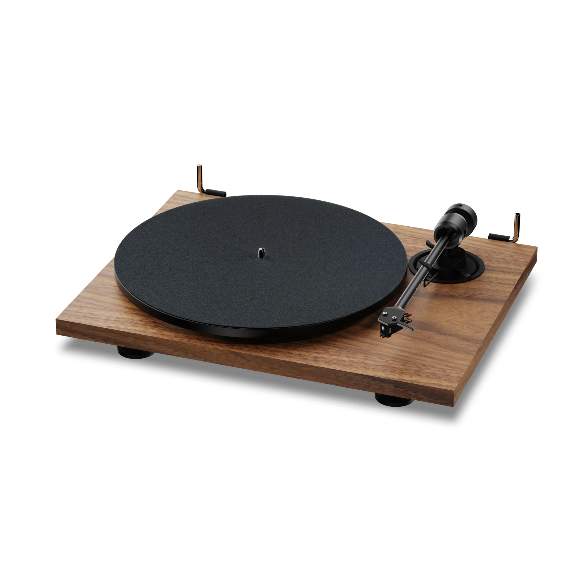 Turntable, Holzbasis, Pitch-schwarze Plattenteller, Tonarm, Präzisions-Vinyl