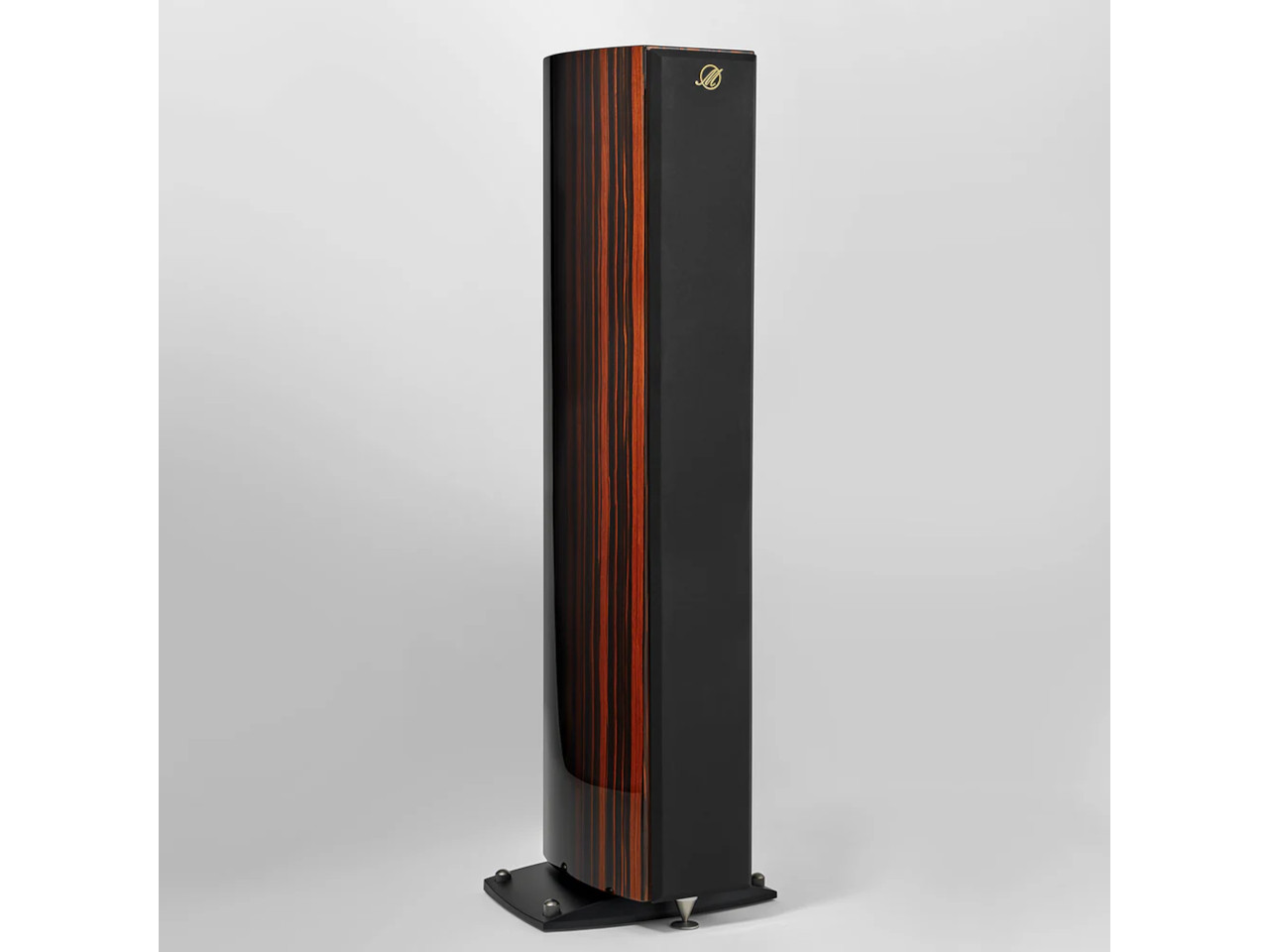 Lautsprecher, Standlautsprecher, Holzakzent, Schwarz, Tall speaker