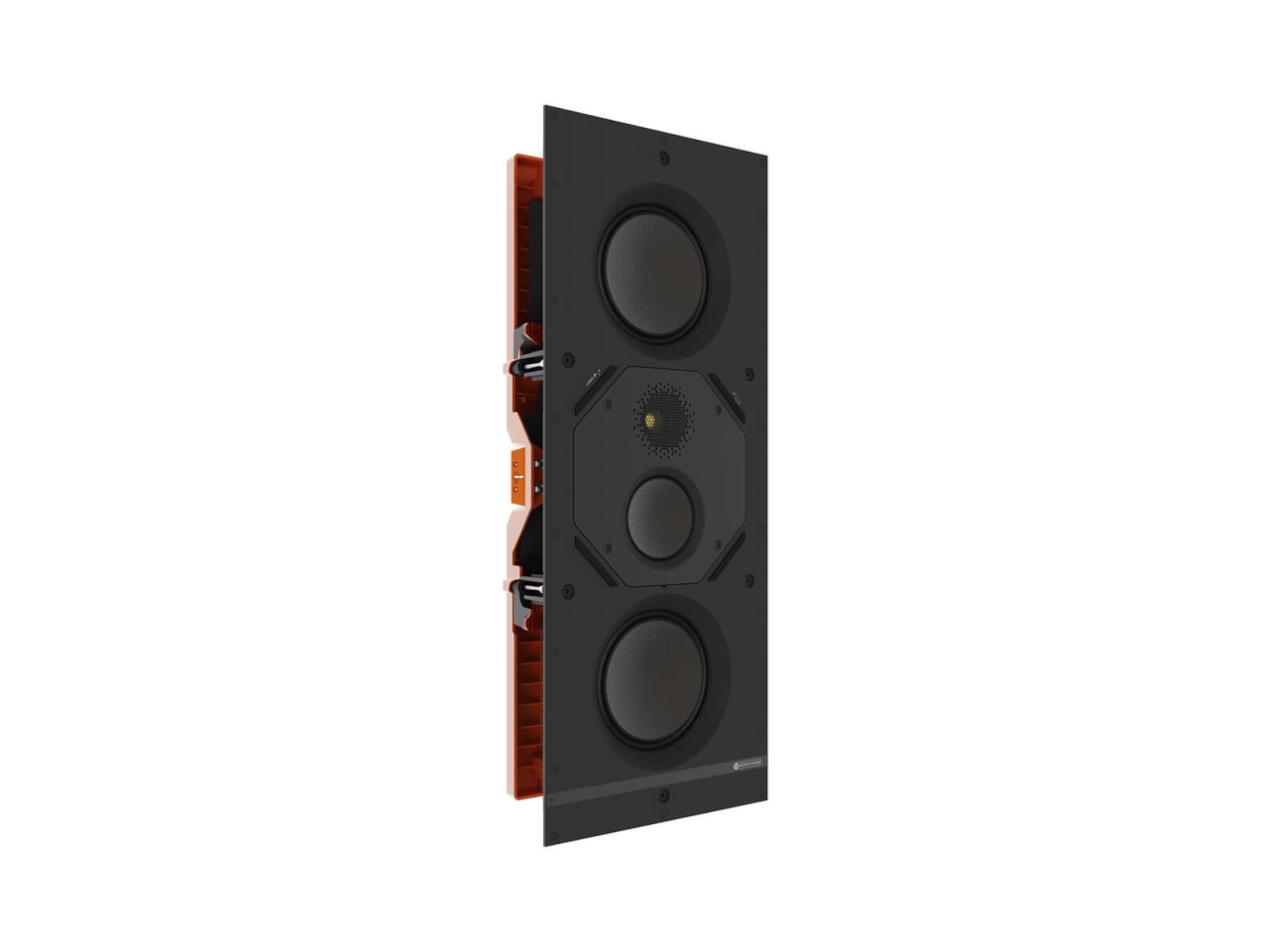 Lautsprecher, Wandlautsprecher, 3-Wege-Design, Schwarz, Gehäuse mit Treiber