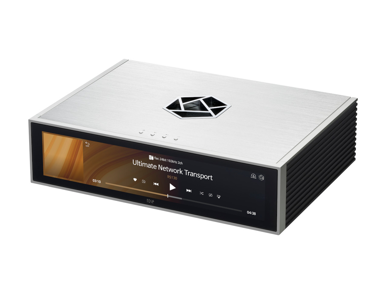 stereo, Multimedia-Player, Hi-Fi-Verstärker, Silber Aluminium, Touchscreen-Anzeige
