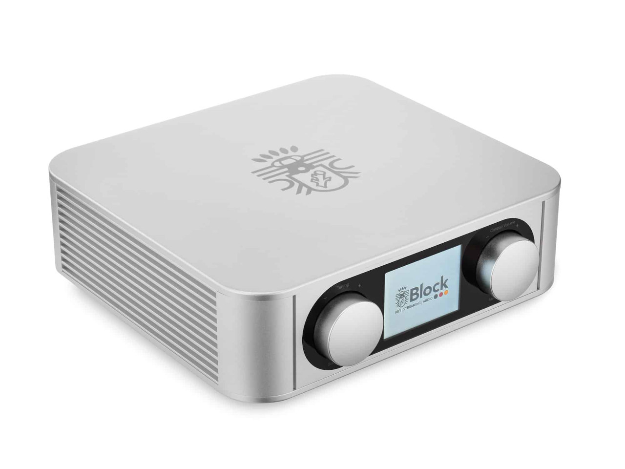 Hifi-Verstärker, Kompakt, Silber, Klardisplay, Tuning-Drehknopf