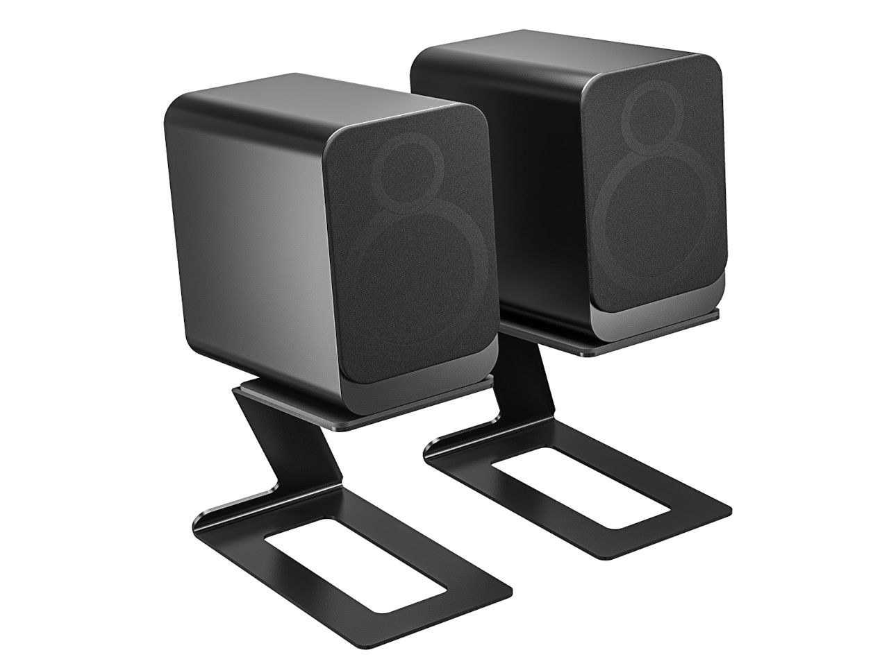 boxige Lautsprecher, Stereo-Lautsprecher, Desktop-Lautsprecher, Lautsprecher paar, schwarze Lautsprecher