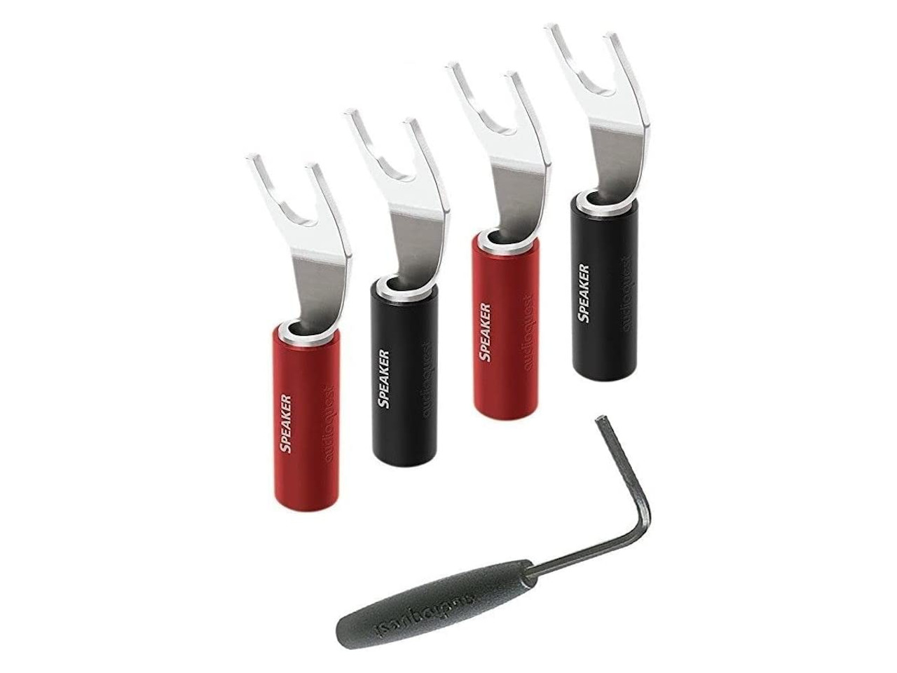 Audioquest SureGrip100 Spades Silver/Beryllium (8er Pack) (Rückläufer Kat.1) Audioquest Suregrip Lautsprecher Spades
