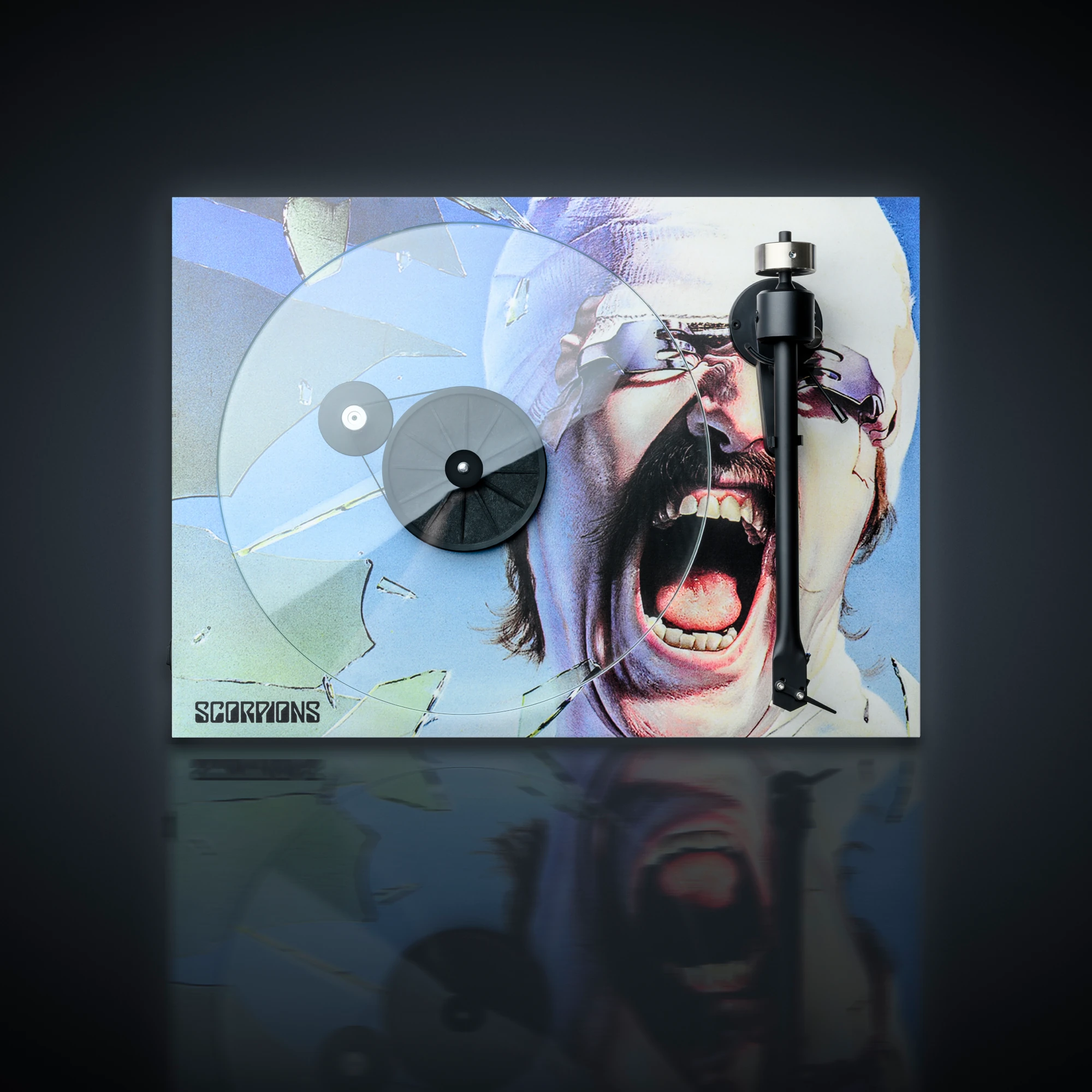 turntable, vinyl, knirsch, graphik, scorpions