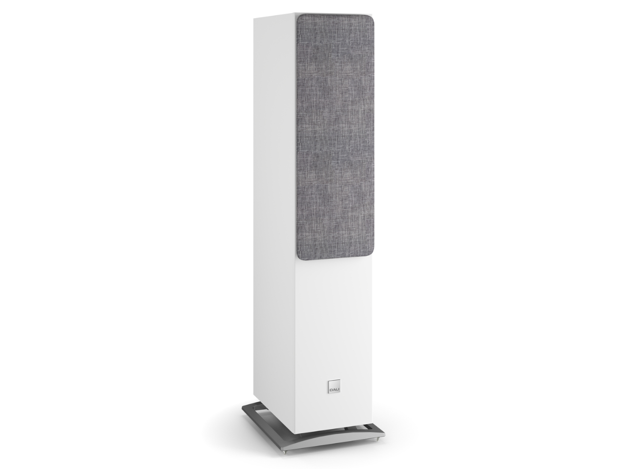 Lautsprecher, Standlautsprecher, Gehäuse weiß, Stofffront, Pedestal-Design