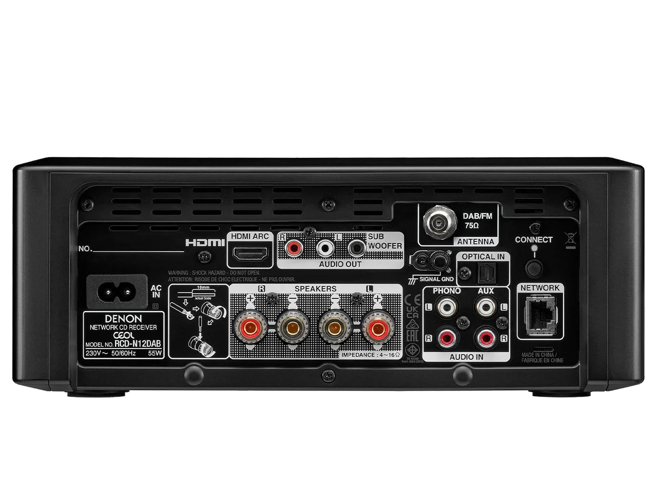 AV-Empfänger, Rückseite, HDMI, RCA-Anschlüsse, Lautsprecher-Ausgänge
