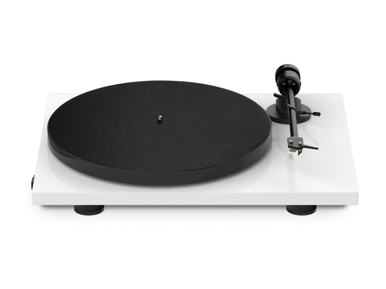 Turntable, Platter, Tonarm, Cardridge, Weißer Sockel