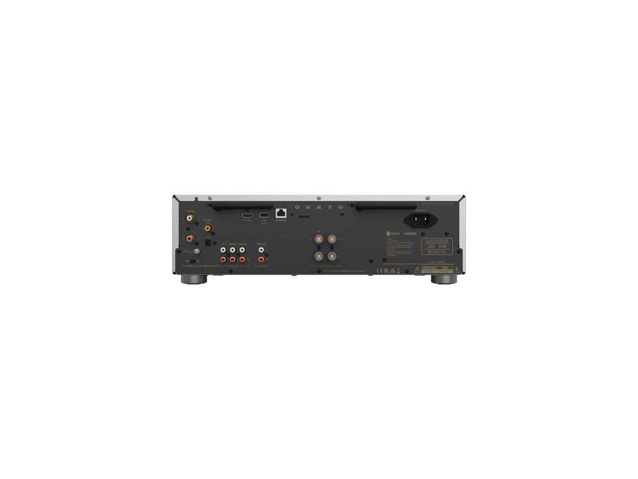 AV-Empfänger, Rückseite, HDMI, RCA-Anschlüsse, Netzstecker
