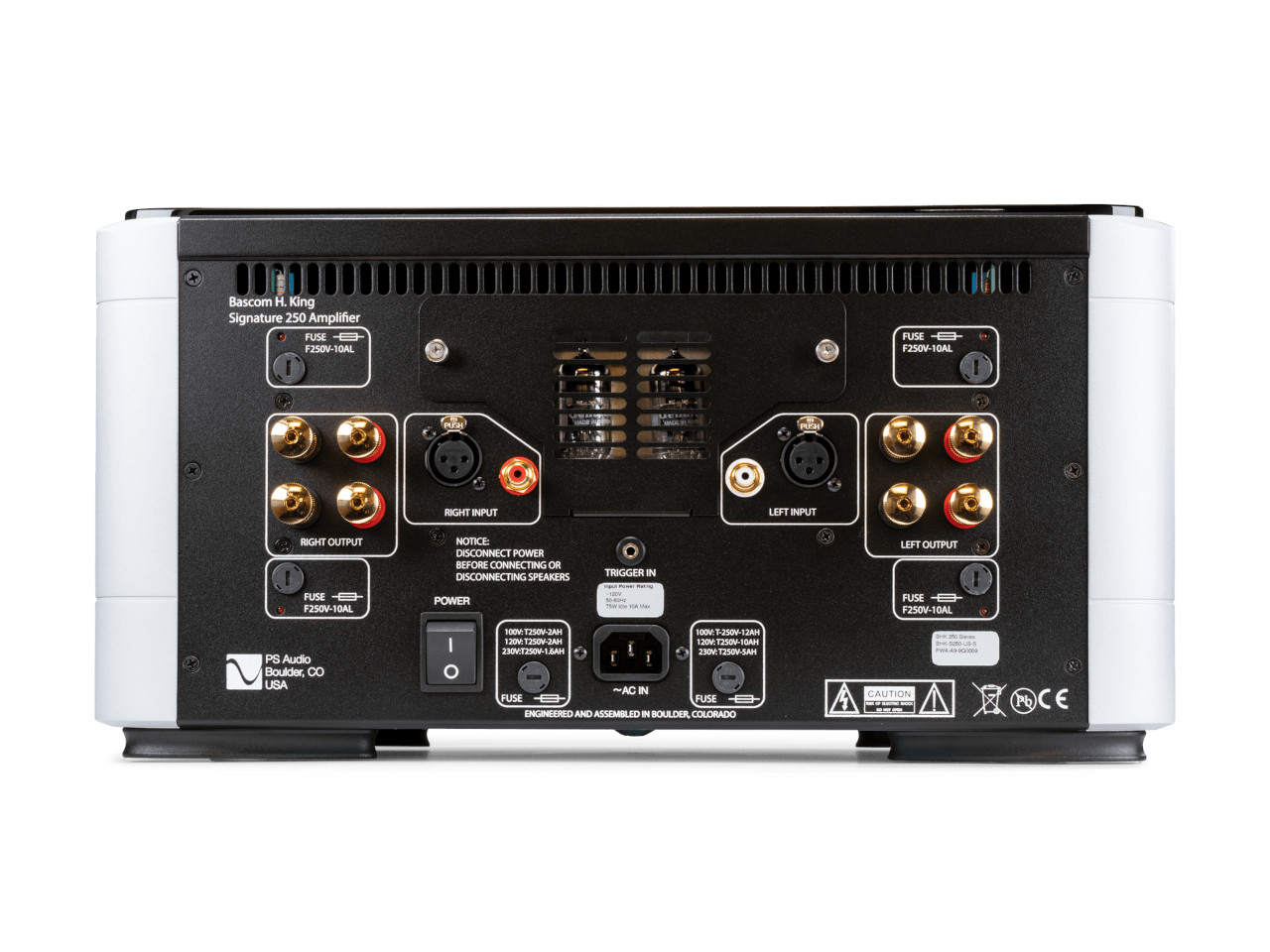 Verstärker, Rückseite, Stereo, Audio-Anschlüsse, Netzschalter