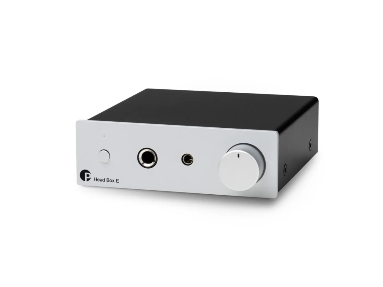 Audio-Interface, Head Box, Lautstärkeregler, Silbernes Frontpanel, Schwarches Gehäuse
