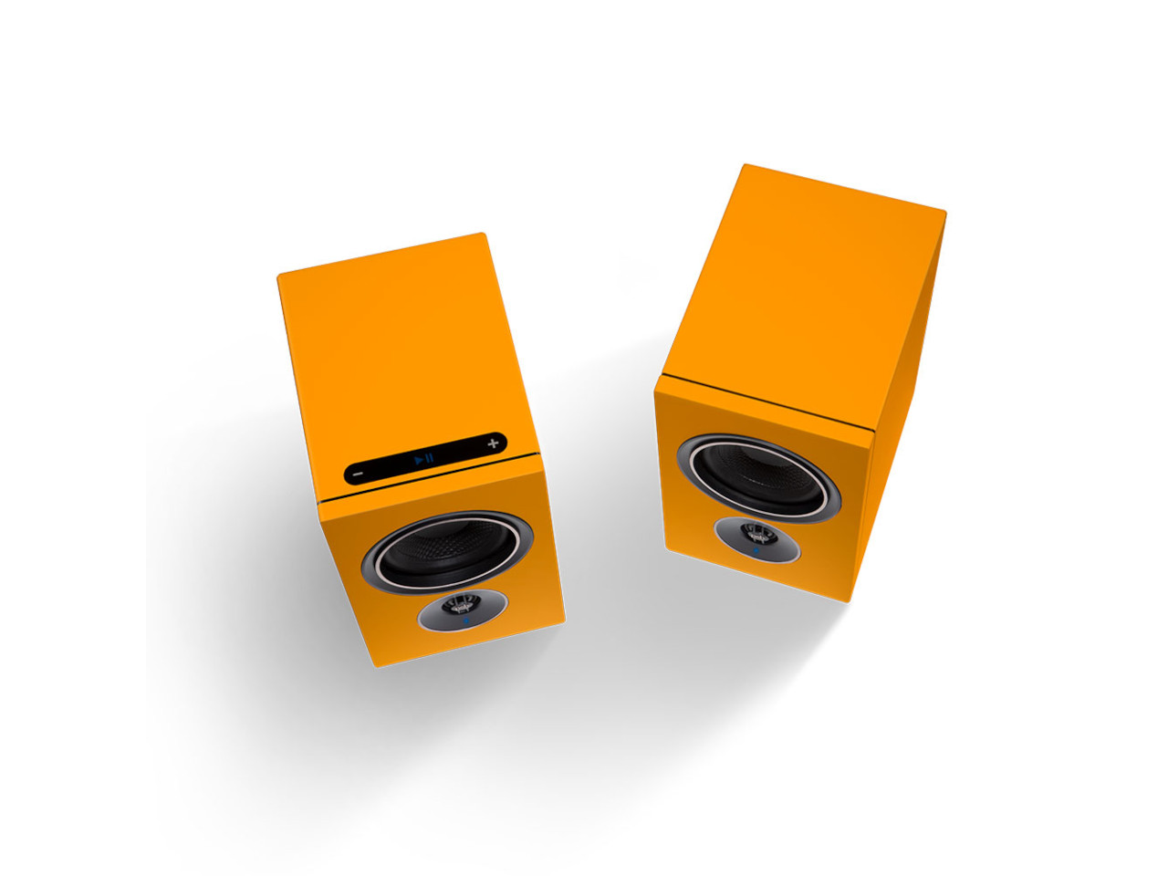 Lautsprecher, Boxen, Stereoanlagen, orange, Kabelloses Stereo-Set
