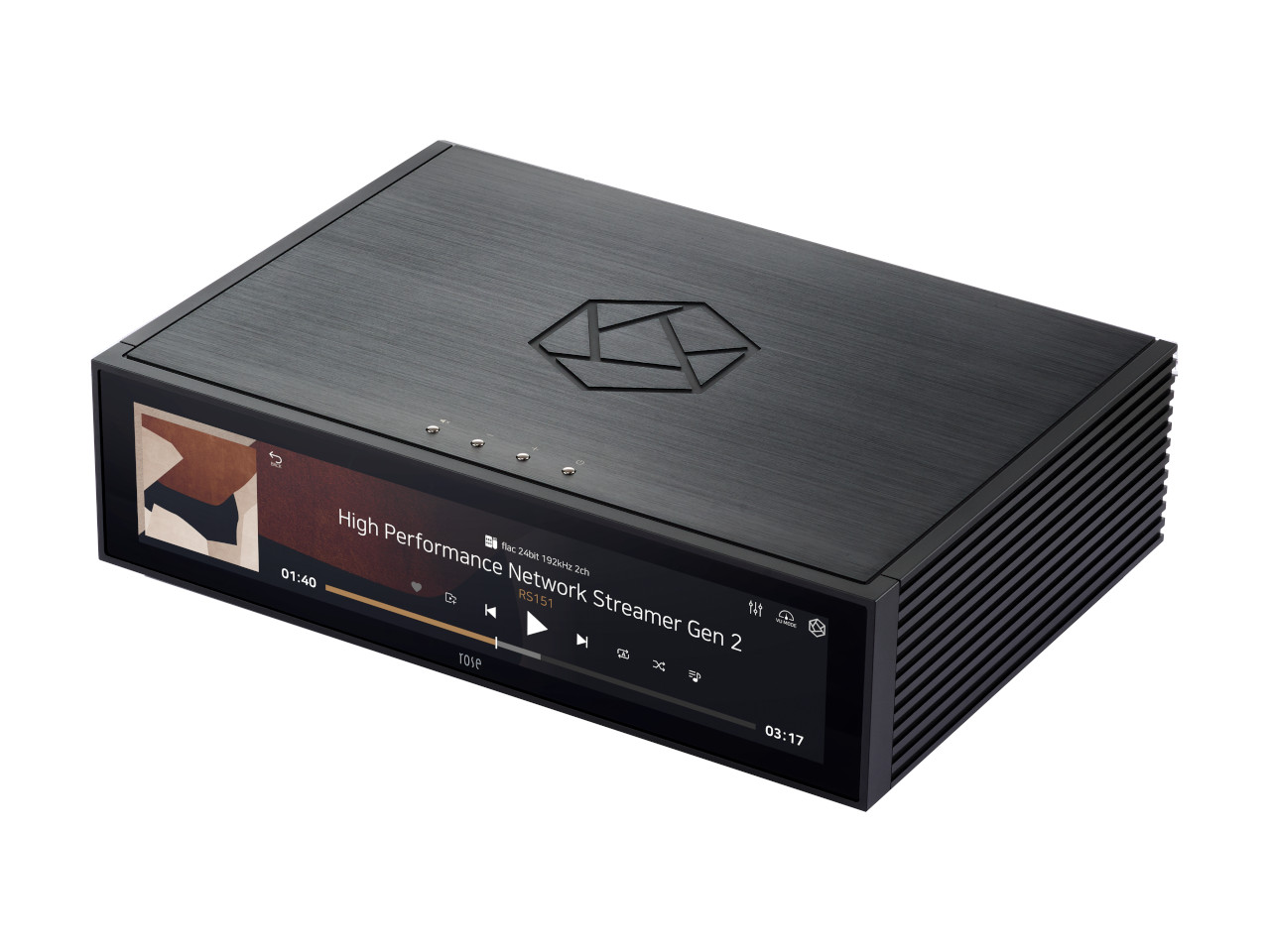 Netzwerk-Streamer, High-Performance, Digitales Display, Schwarzer Gehäuse, Frontpanel
