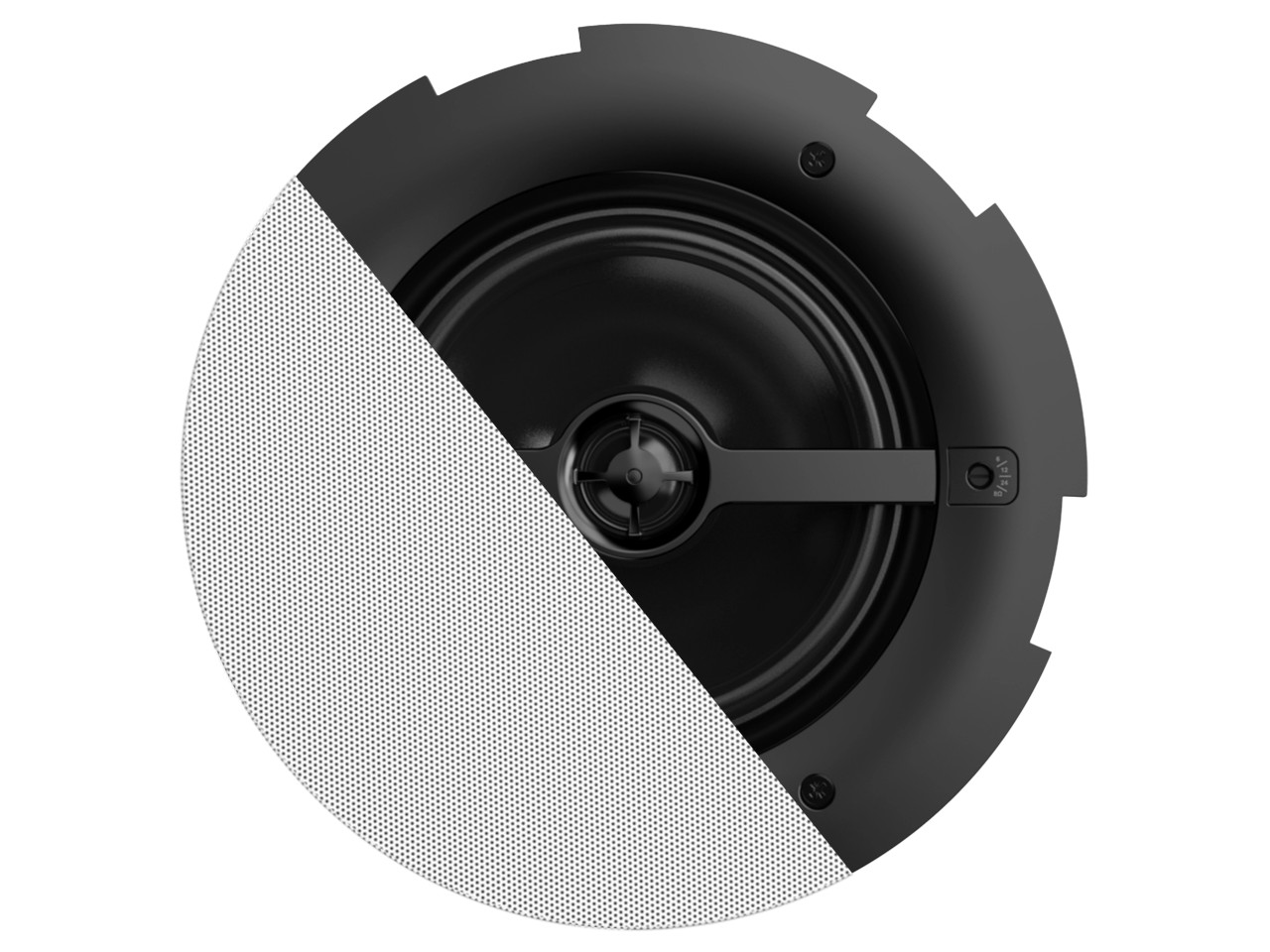 Lautsprecher, deckenlautsprecher, Tieftöner, montiert, Gittermuster