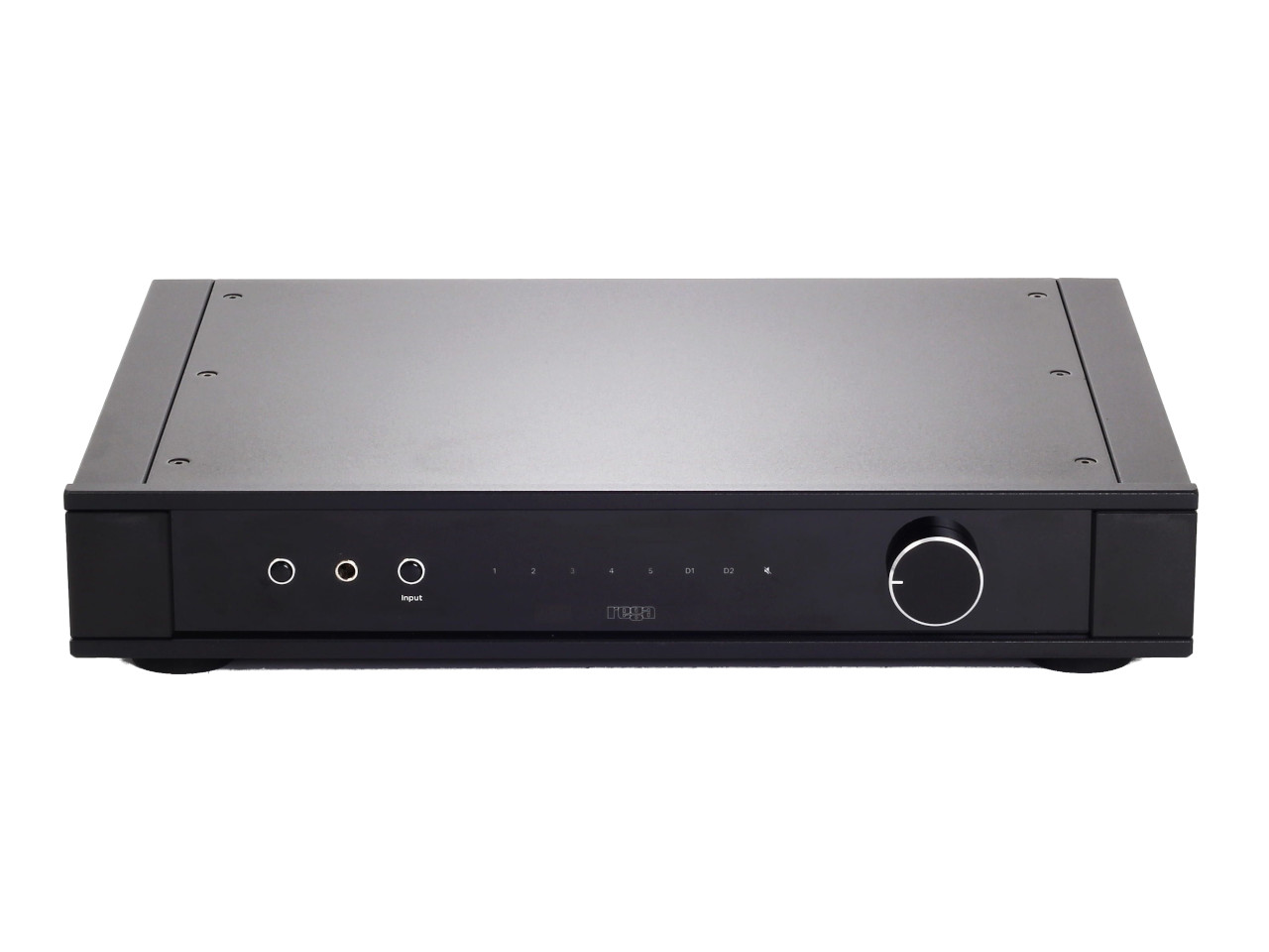 Stereo-Verstärker, Audio-Verstärker, Frontplatte, Knopfbedienung, Netzgerät