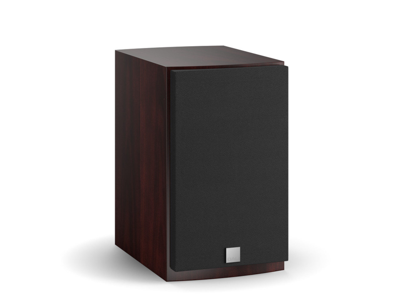 Stand-alone Speaker, Standlautsprecher, Holzgehäuse, schwarze Frontplatte, Metalllogo