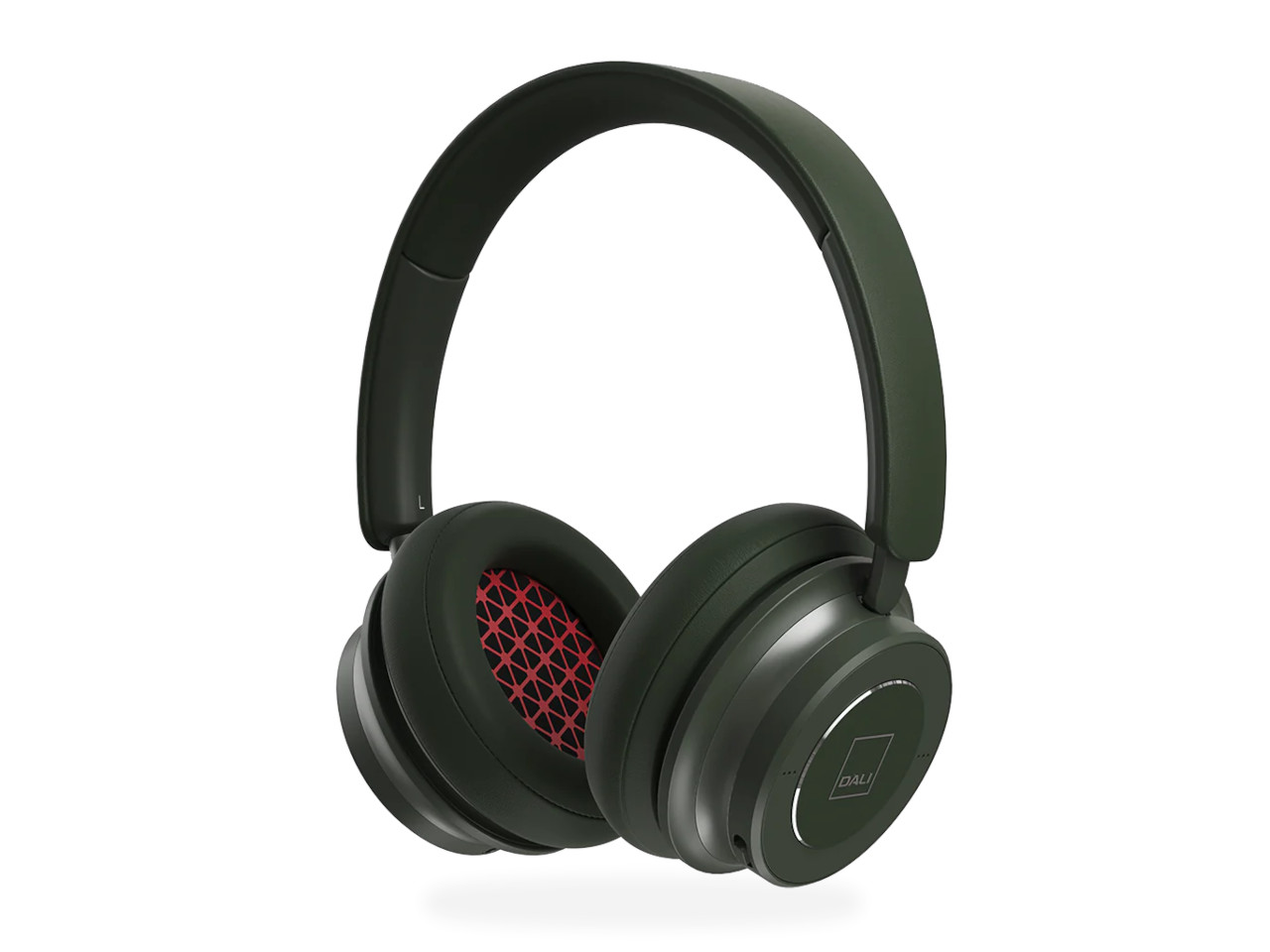 kopfhörer, over-ear, dunkelgrün, rot-mesh, lupenoverkern art?