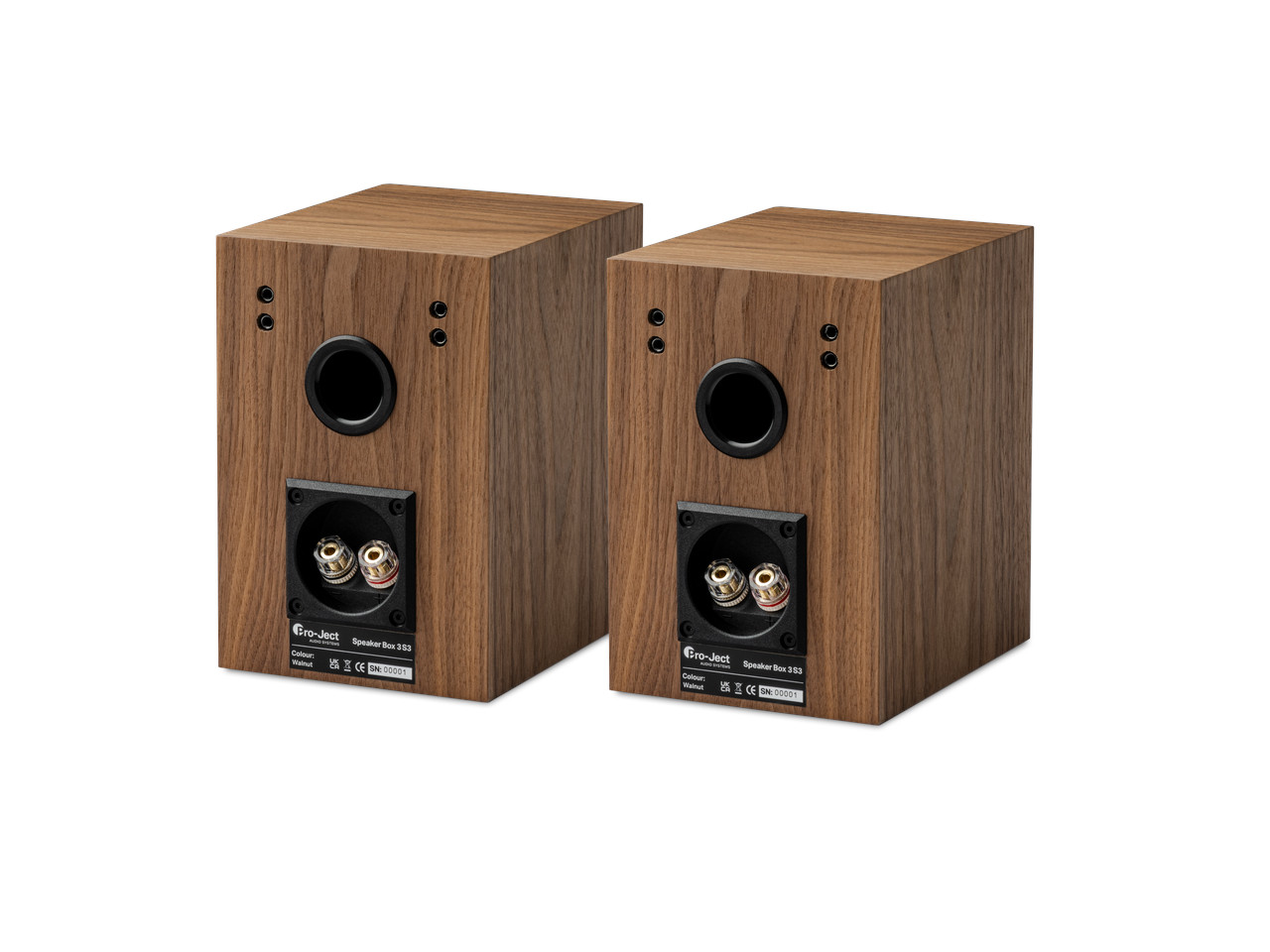 Lautsprecher, Stereo, Holz, Zweierlautsprecher, Anschlussklemmen