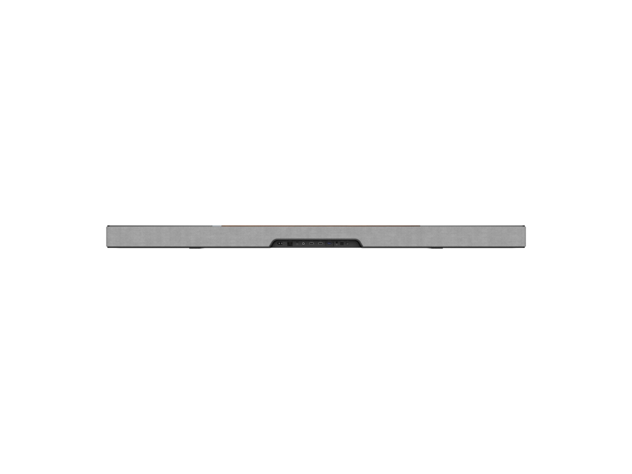 Soundbar, Silber, Niedrigprofil, Anschlüsse, zentriert